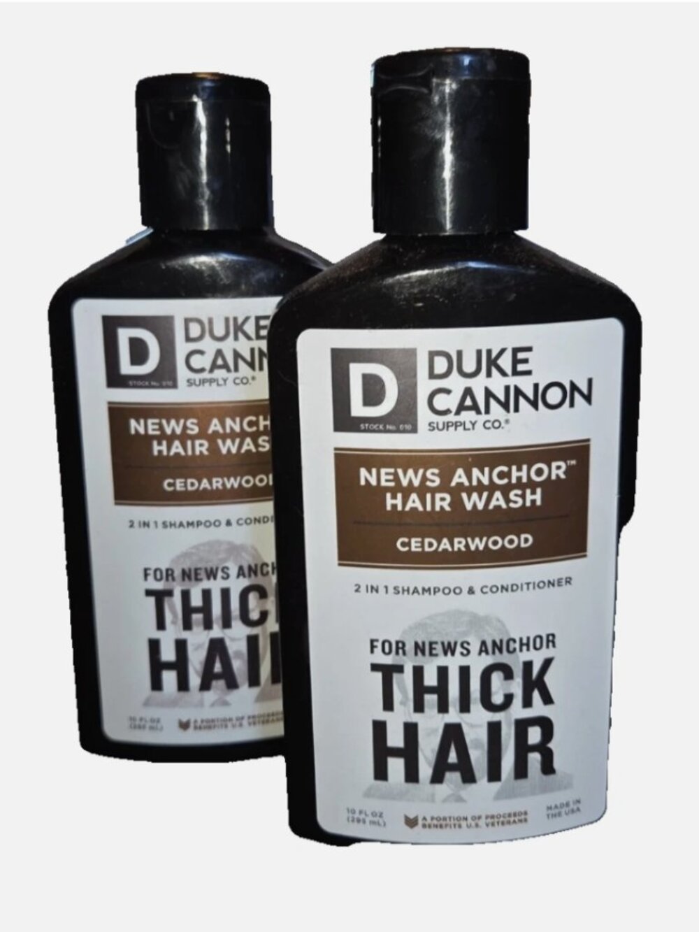Duke Cannon News Anchor Cedarwood 2-in-1 Shampoo & Conditioner 10 oz 2-Pack New